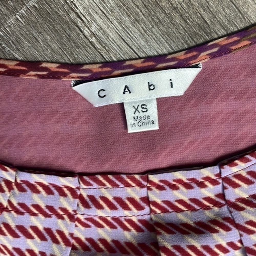 Cabi Top 100% Polyester Tiny Patterned Fall Color… - image 6